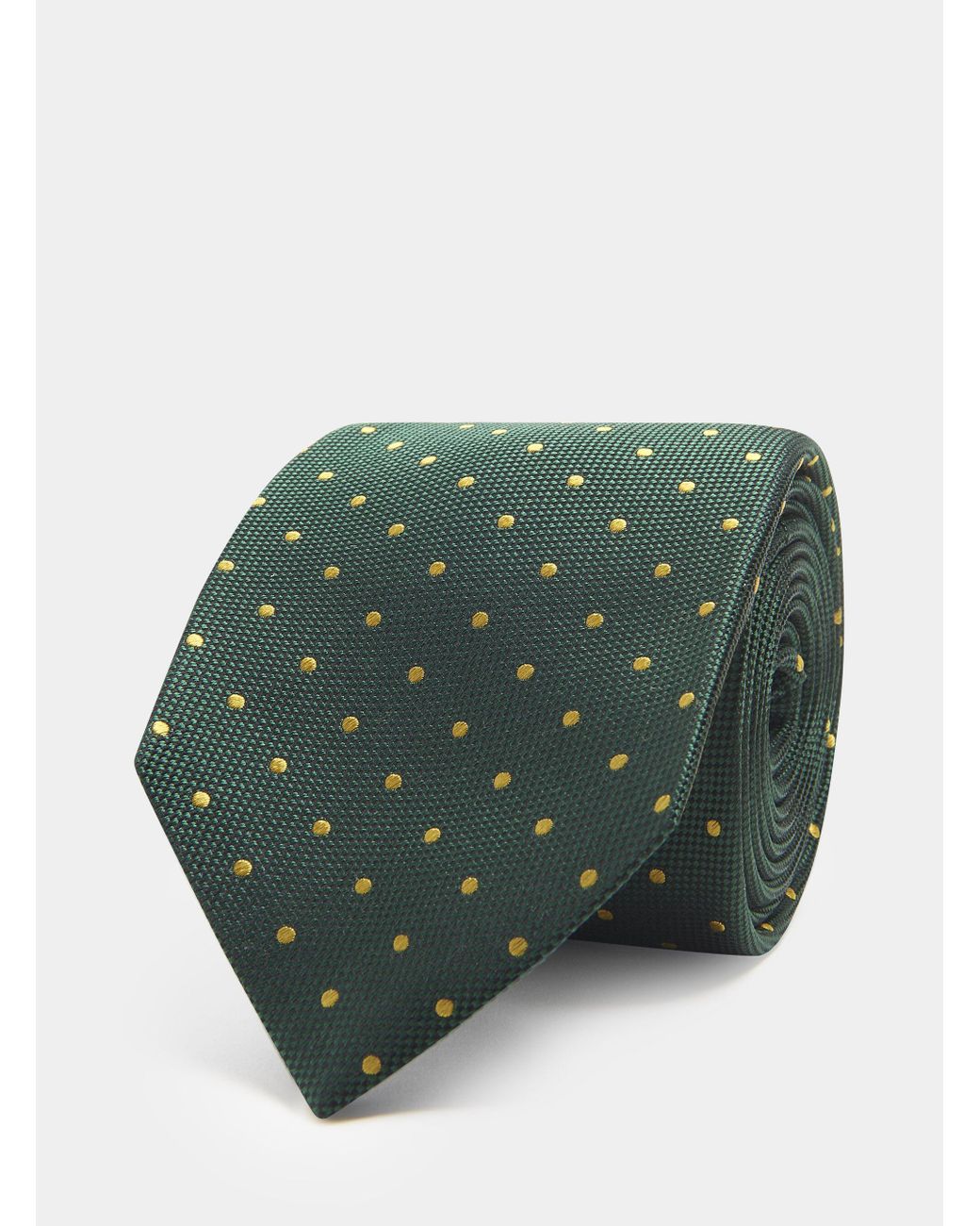 Cravatta in seta a pois da Uomo di Gutteridge in Verde | Lyst