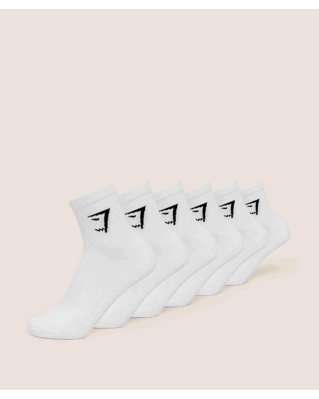 GYMSHARK Natural Midi Socks 6Pk