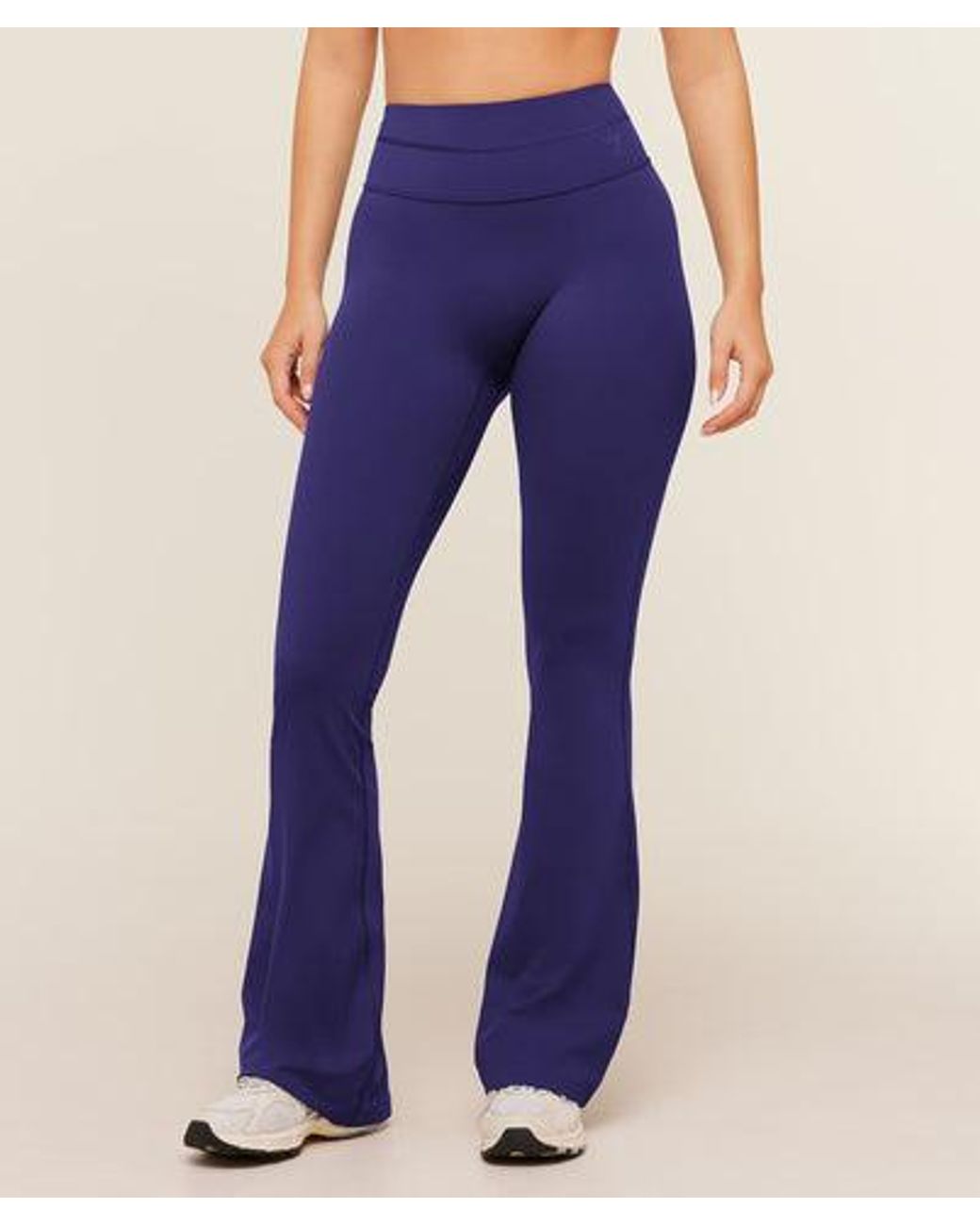 GYMSHARK Blue Crossover Back Flared Leggings