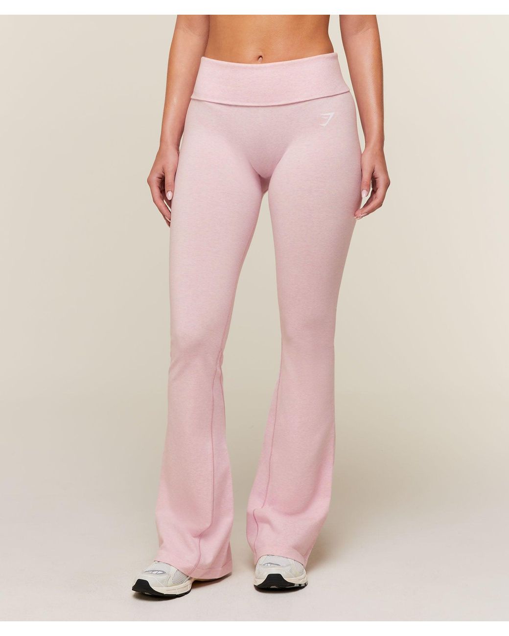 GYMSHARK Pink Cottonmove Flared Leggings