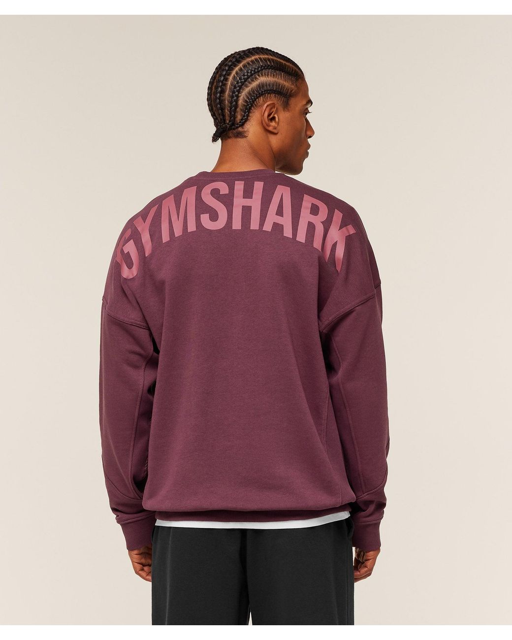 GYMSHARK Red Power Crew for men