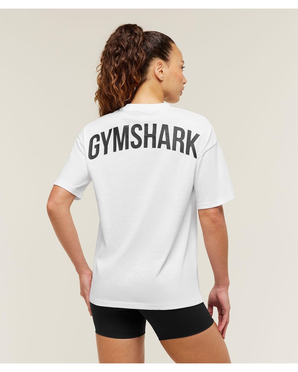 GYMSHARK White Power Oversized T-Shirt