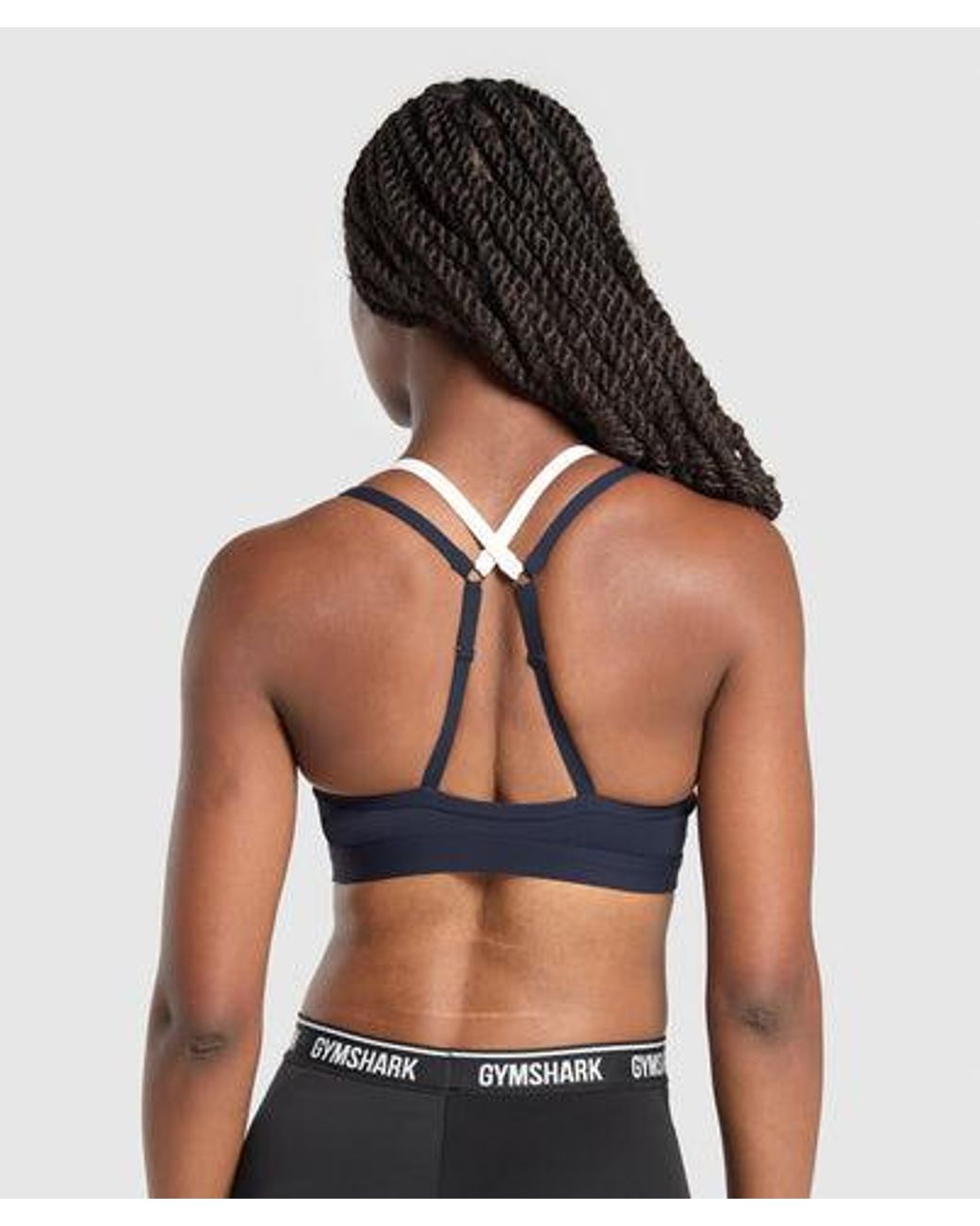 GYMSHARK Blue Double Up Sports Bra