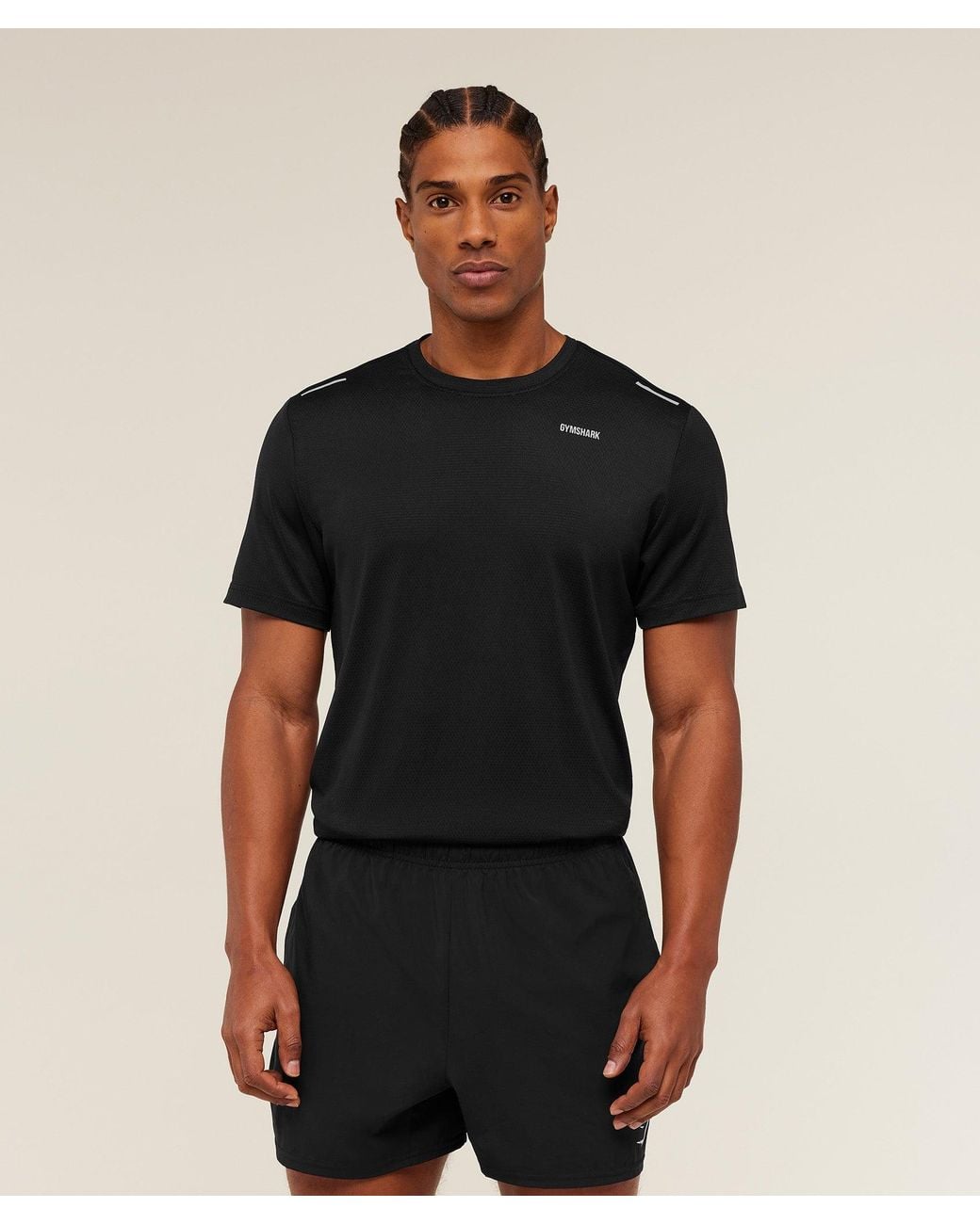GYMSHARK Black Built For More T-Shirt for men