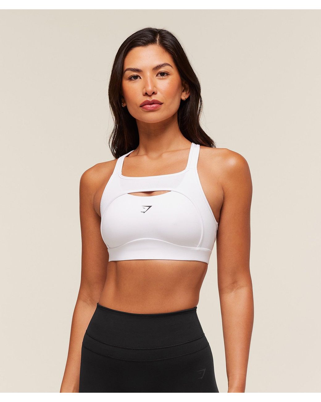 GYMSHARK White Alpha High Support Sports Bra