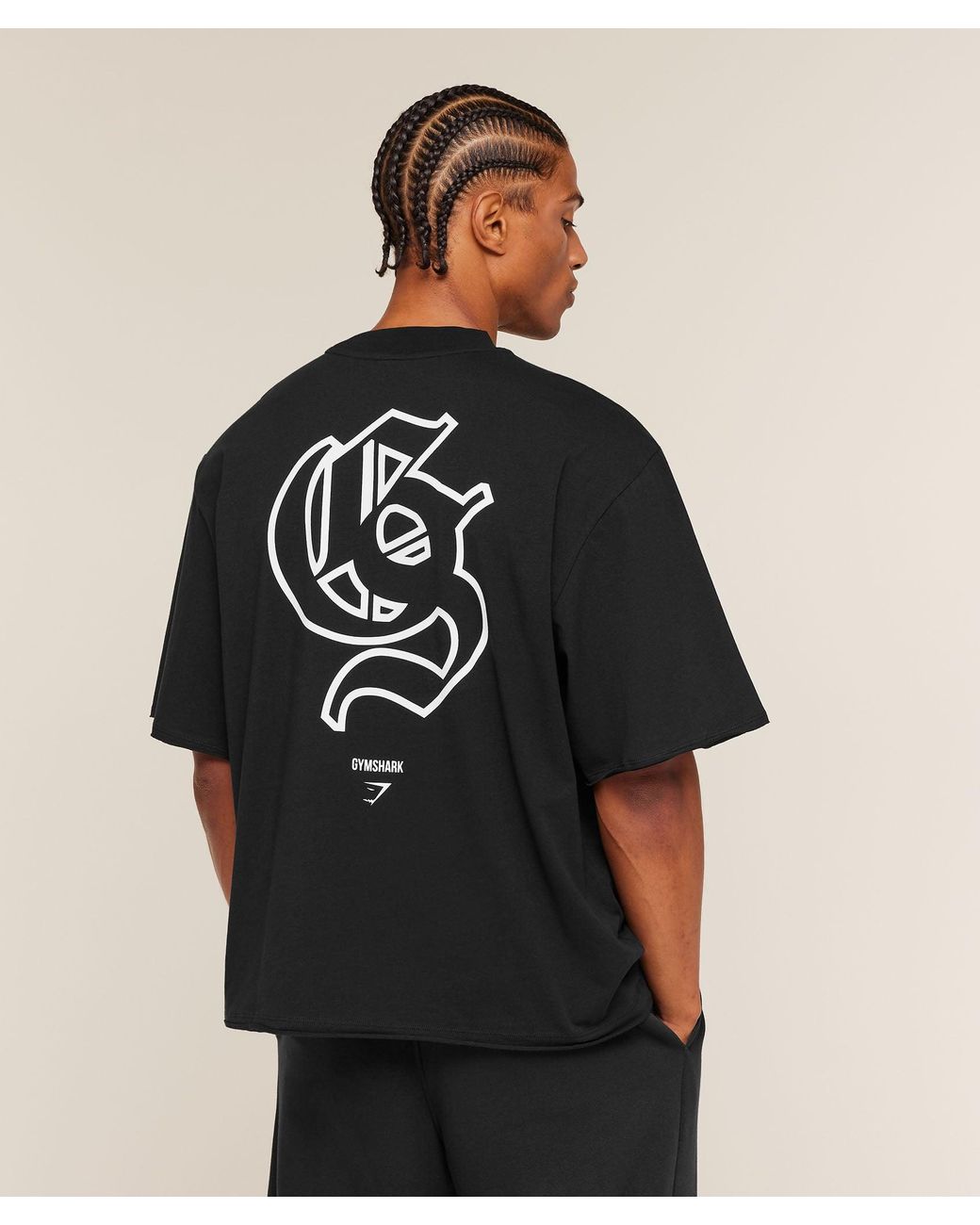 GYMSHARK Black Performance T-Shirt for men