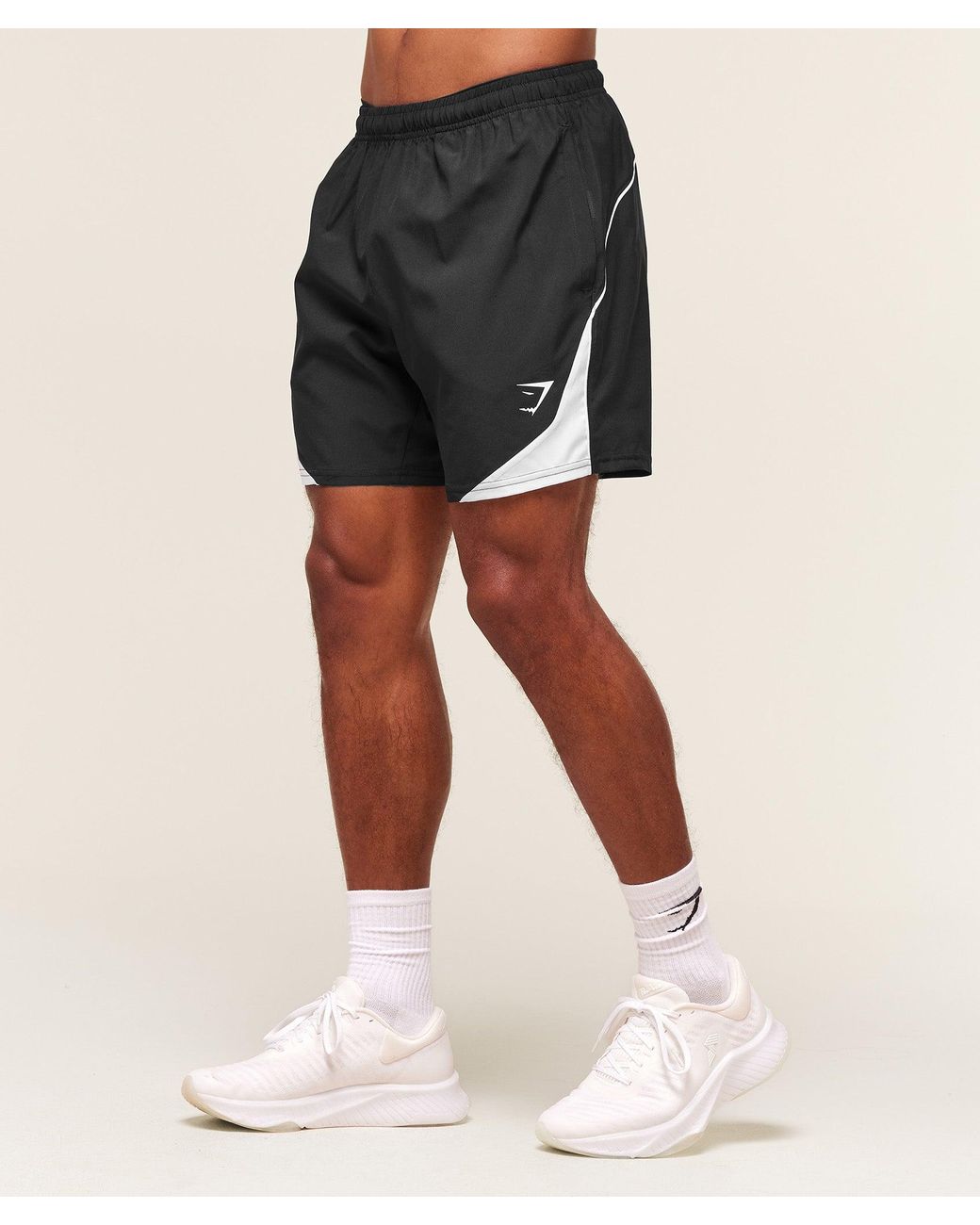 GYMSHARK Black Arrival Block 6" Shorts for men