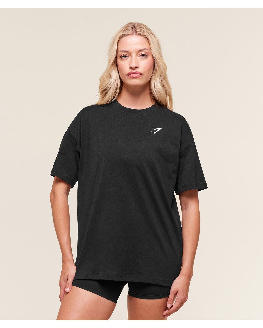GYMSHARK Black Training Oversized T-Shirt