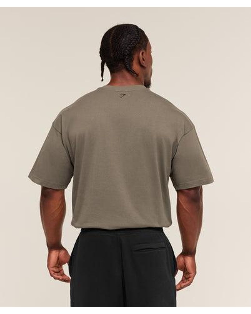 GYMSHARK Brown Olde English T-Shirt for men