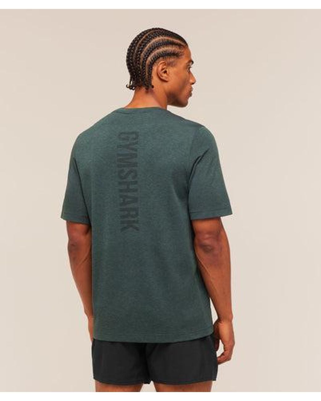 GYMSHARK Green Lightweight Seamless T-Shirt for men