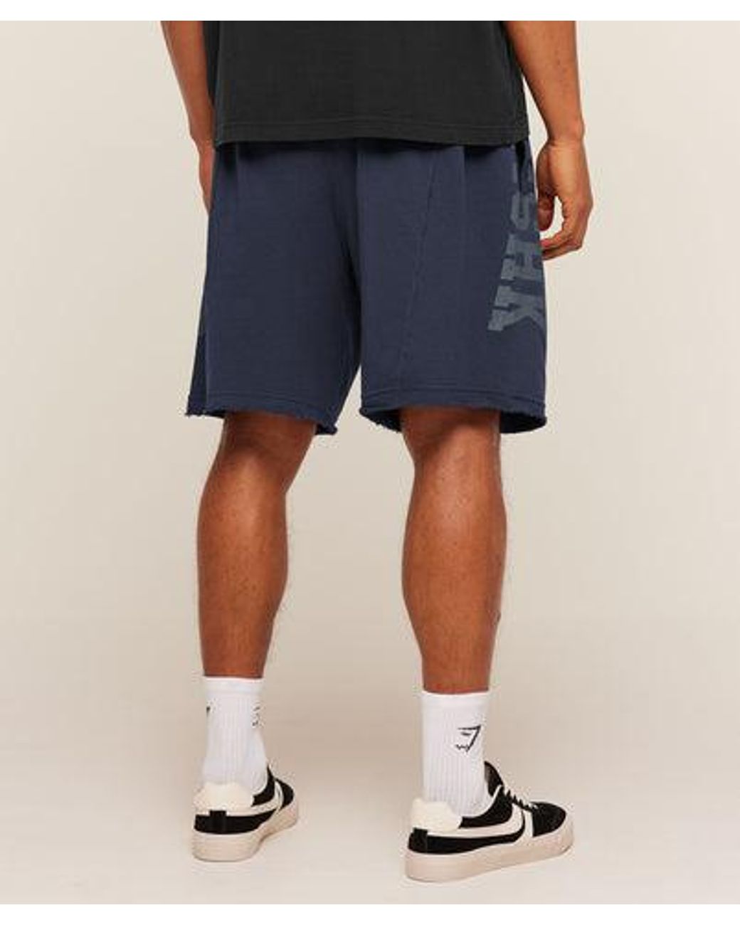 GYMSHARK Blue Accent Graphic Sweat Shorts for men