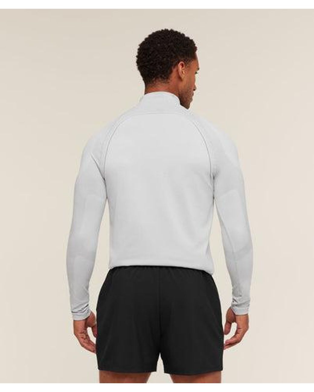 GYMSHARK White Apex Seamless 1/4 Zip for men