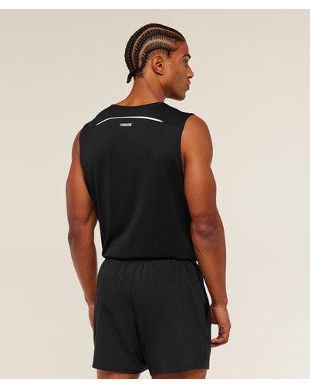 GYMSHARK Black Arrival Contrast Tank for men