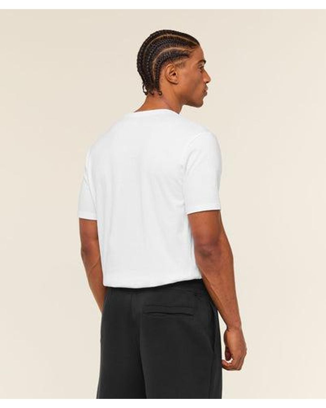 GYMSHARK White Crest T-Shirt for men