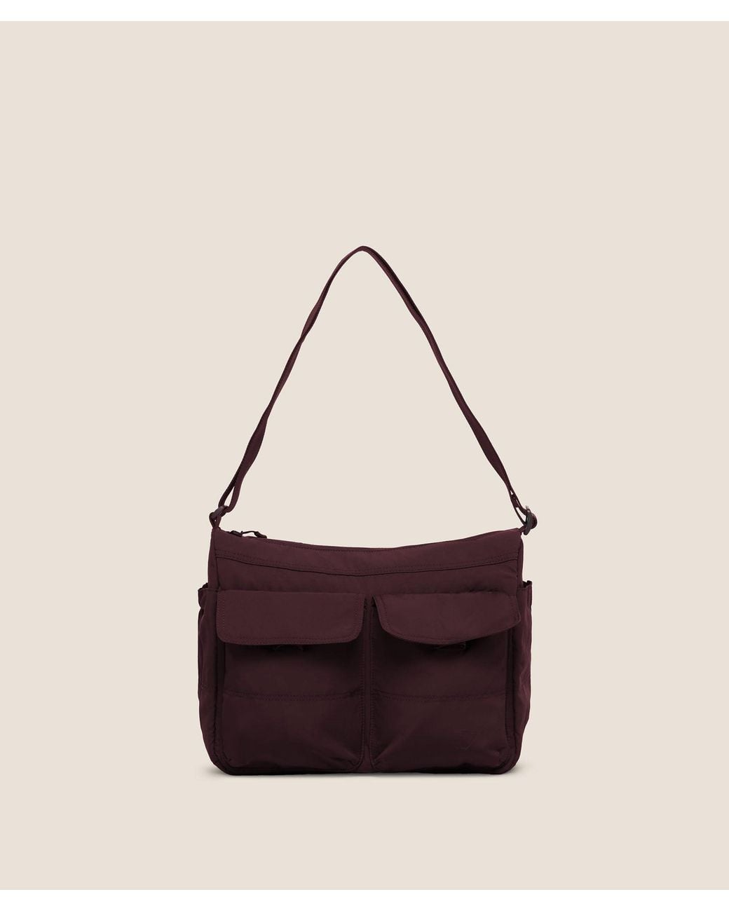 GYMSHARK Purple Pleat Messenger