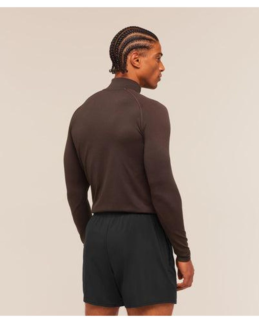 GYMSHARK Brown Vital Seamless 1/4 Zip for men
