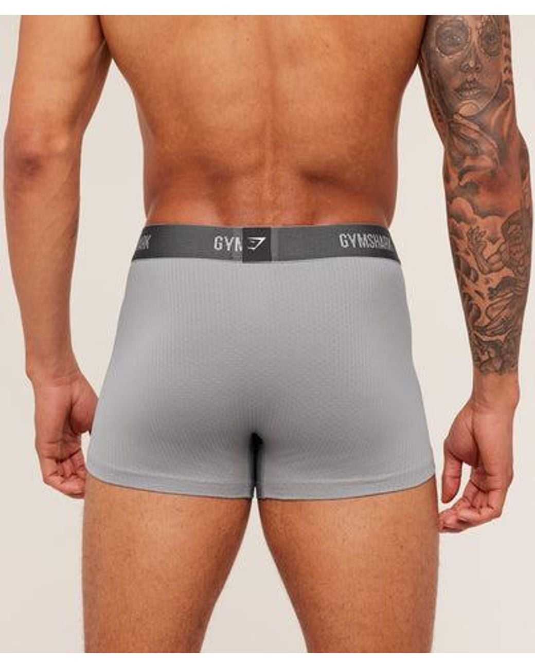 GYMSHARK Gray Sports Tech Boxer 3Pk for men