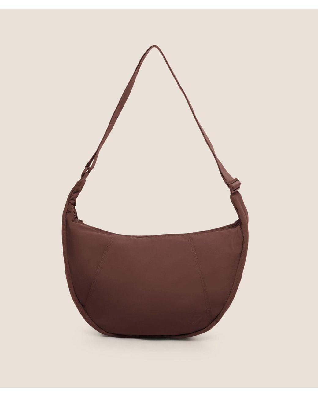 GYMSHARK Brown Large Pleat Crossbody
