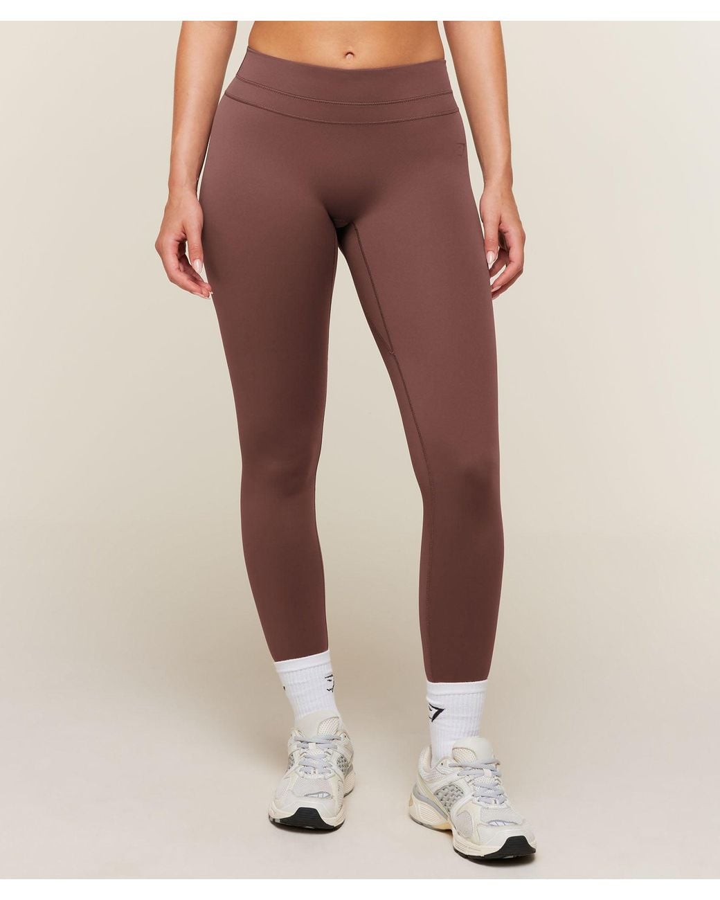 GYMSHARK Brown Whitney Mid-Rise Leggings