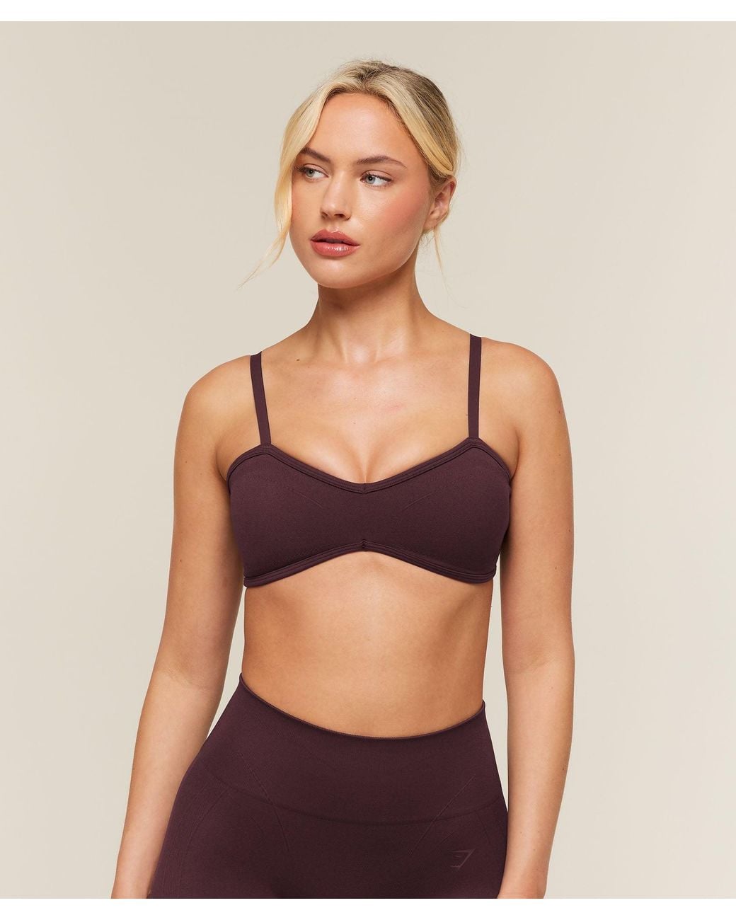 GYMSHARK Purple Poise Light Support Seamless Sports Bra