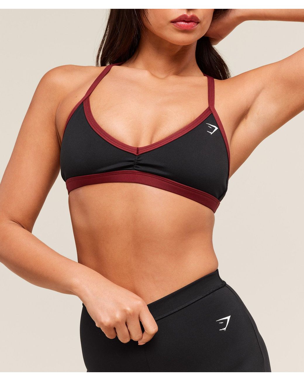 GYMSHARK Black Minimal Sports Bra
