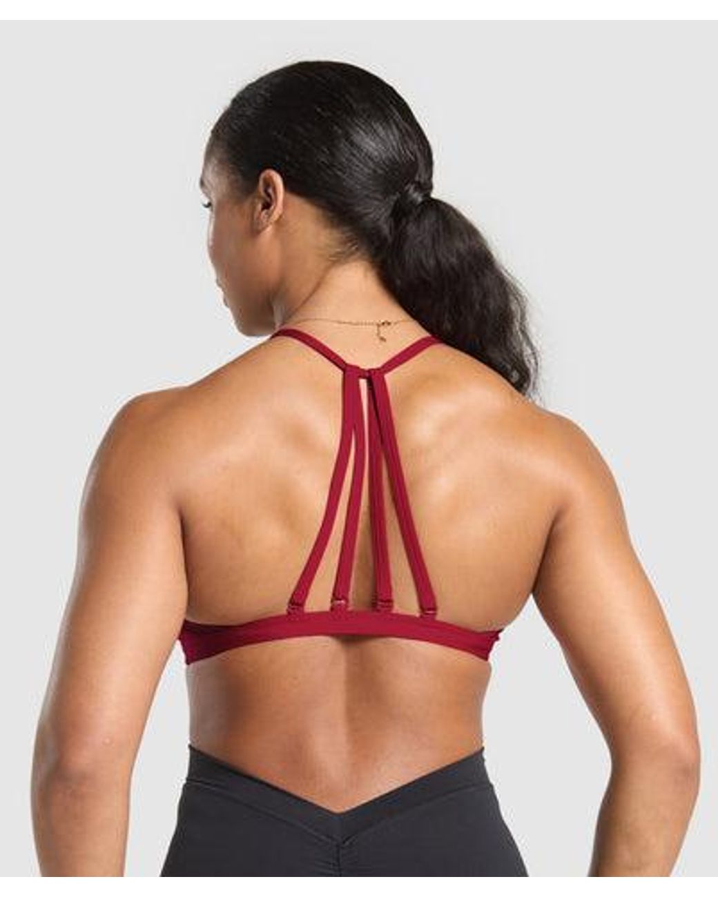 GYMSHARK Red Minimal Sports Bra