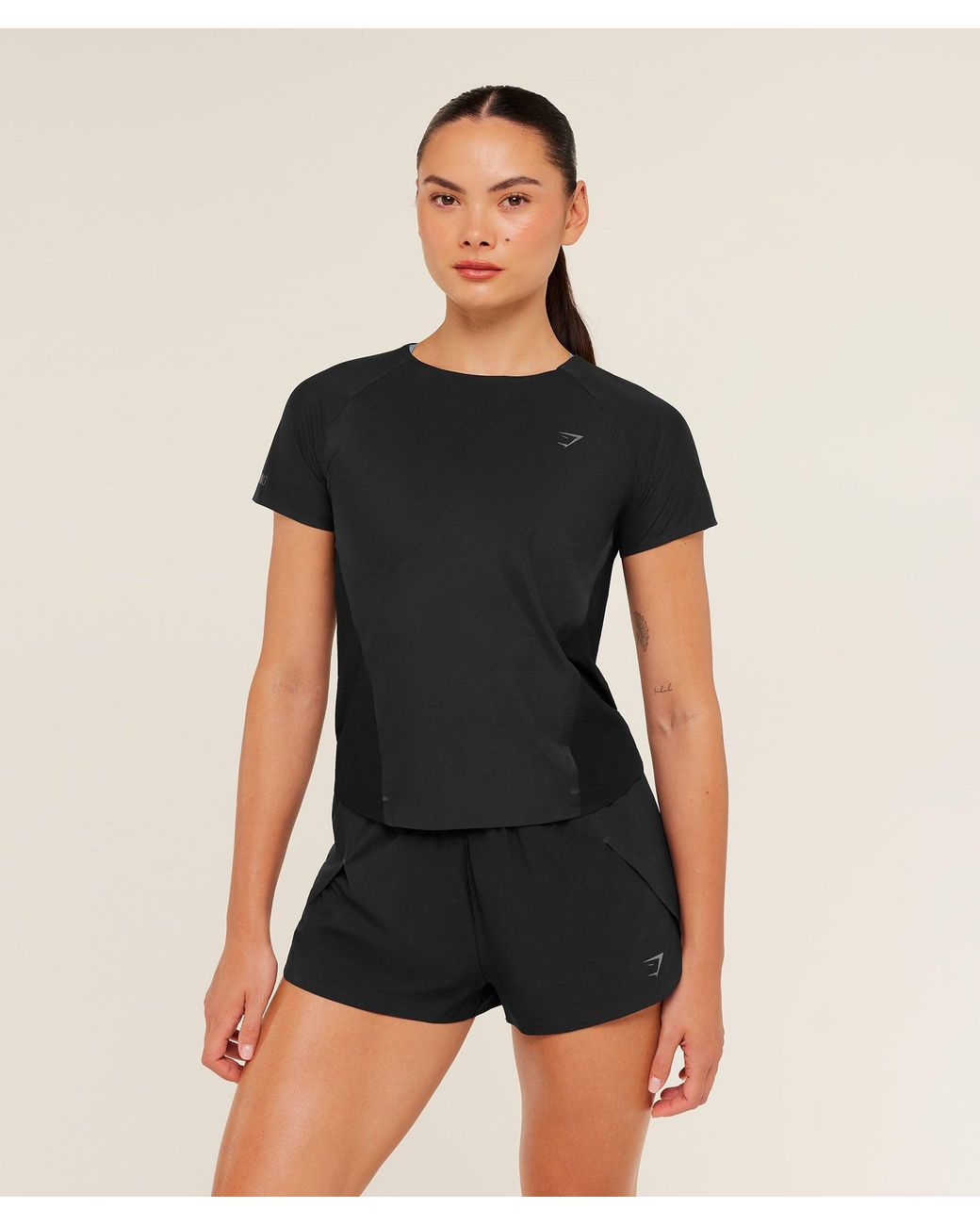 GYMSHARK Black Running Elite T-Shirt