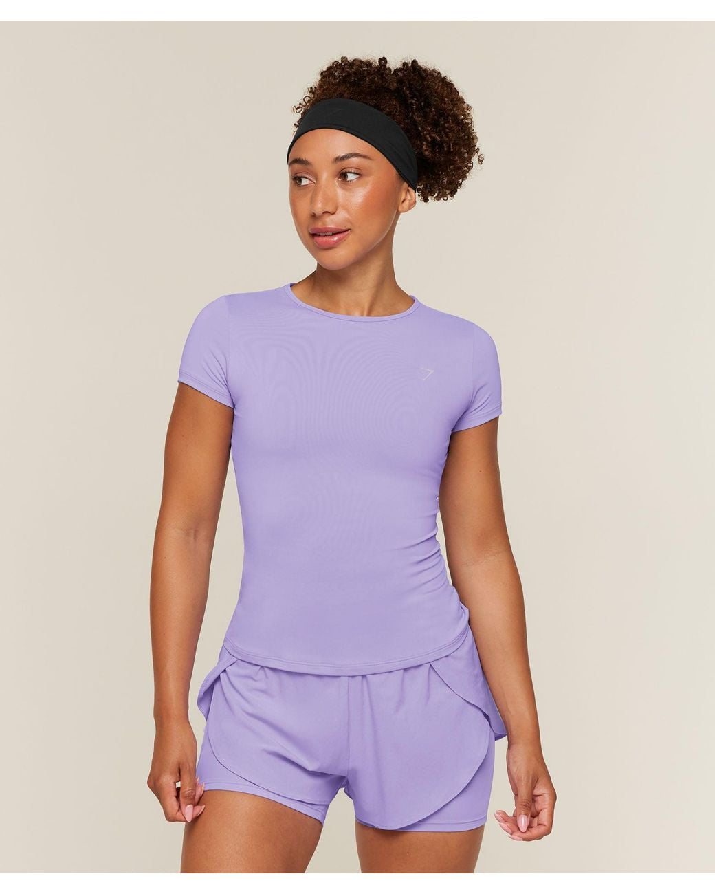 GYMSHARK Purple Running Back Vent T-Shirt