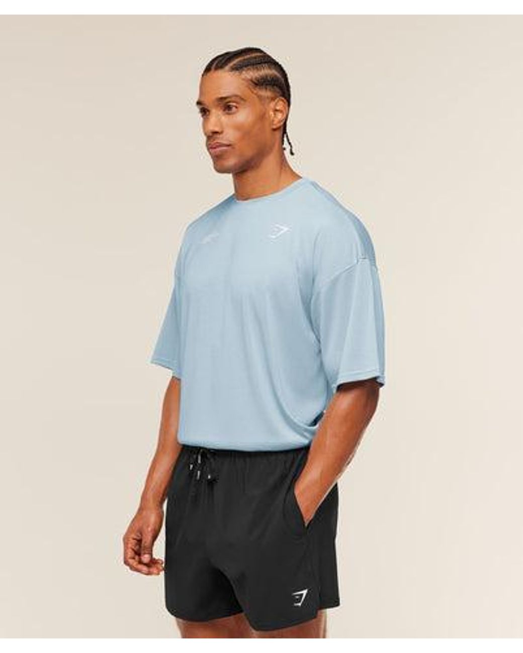 GYMSHARK Blue Conditioning Club Oversized T-Shirt for men