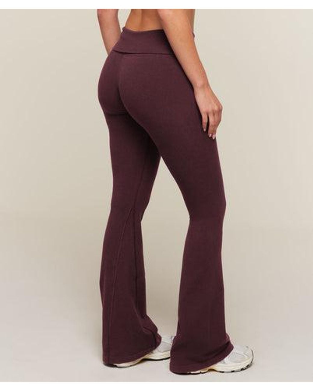 GYMSHARK Purple Cottonmove Flared Leggings