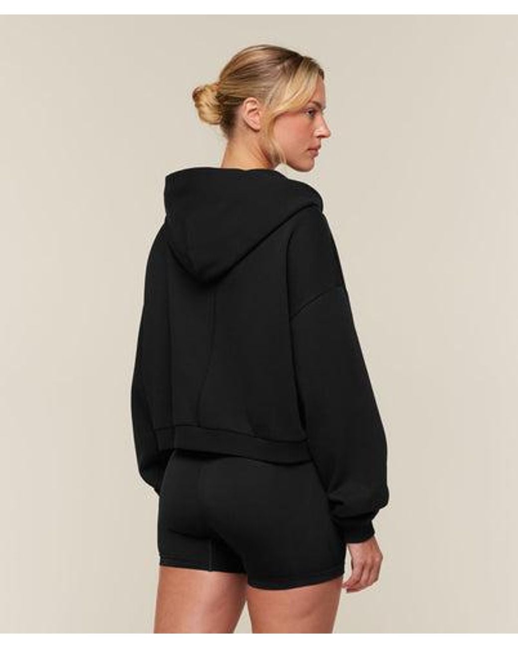 GYMSHARK Black Cosy Luxe Zip Through Hoodie