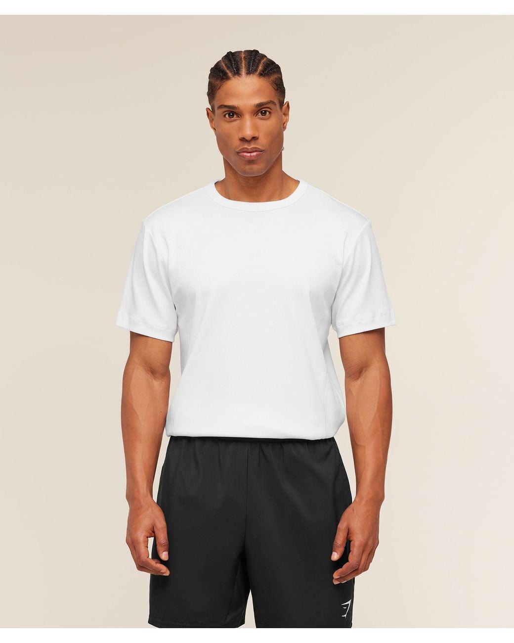 GYMSHARK White Off Duty T-Shirt for men