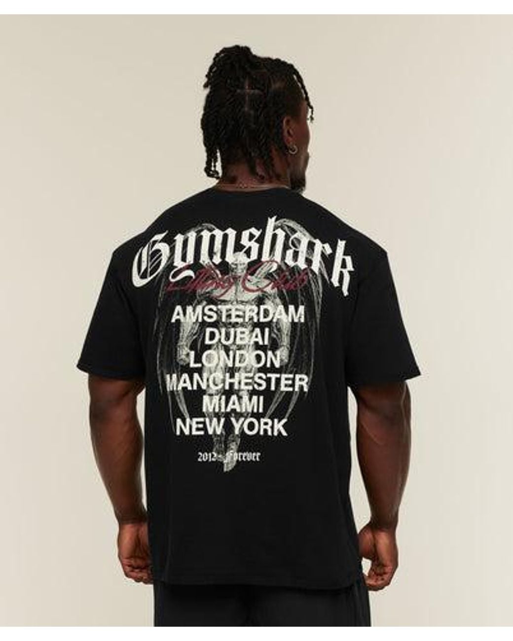 GYMSHARK Black Vengeance Graphic T-Shirt for men