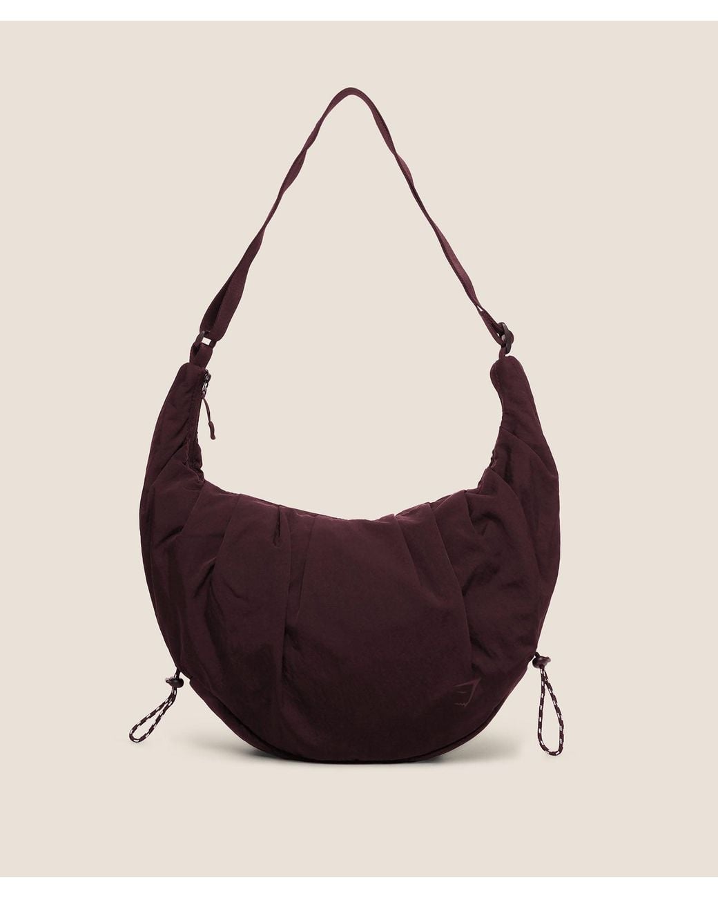 GYMSHARK Purple Pleat Large Ruched Crossbody
