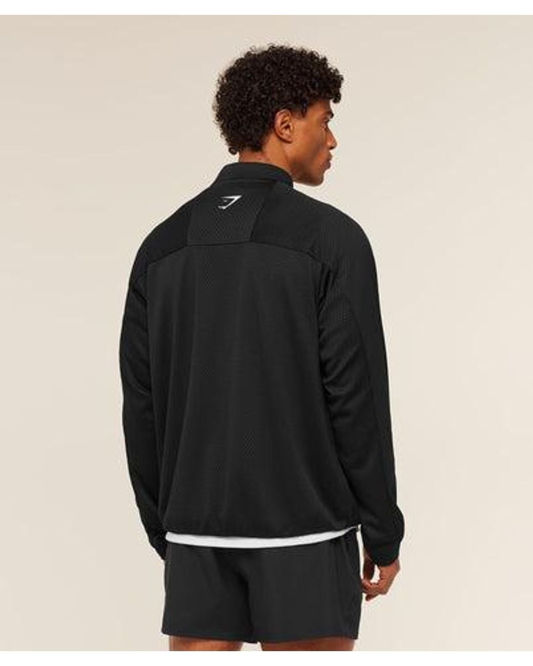 GYMSHARK Black Train Zip Through Jacket for men