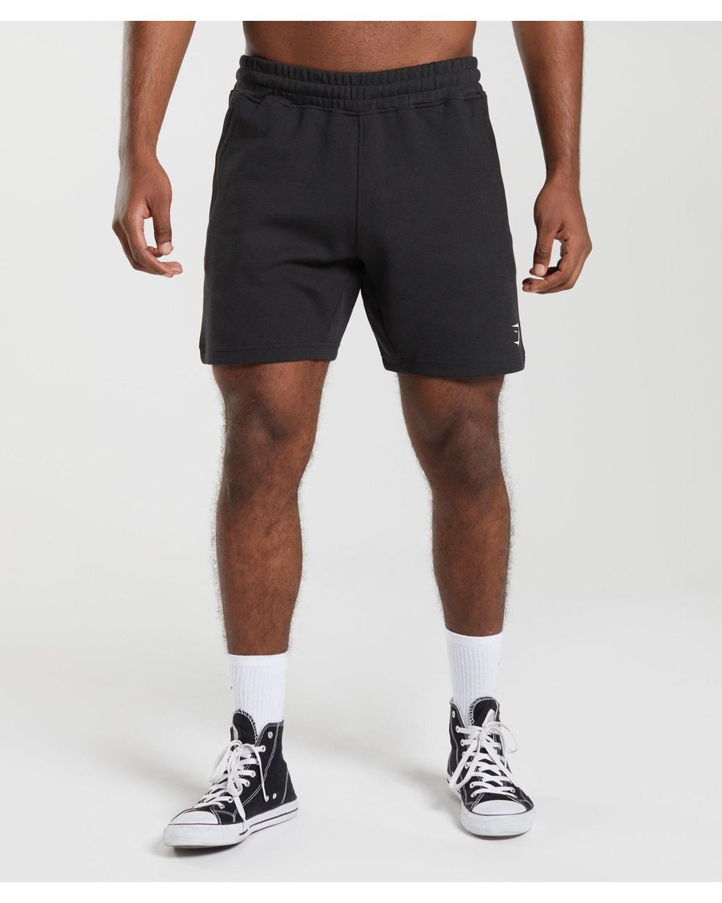 GYMSHARK Black React 7" Shorts for men