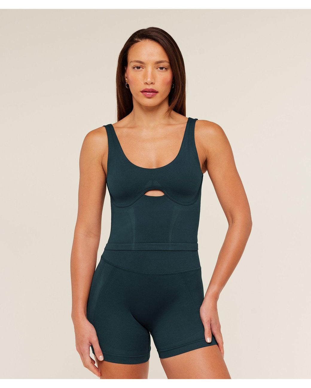 GYMSHARK Blue Weekend Seamless Tank Top