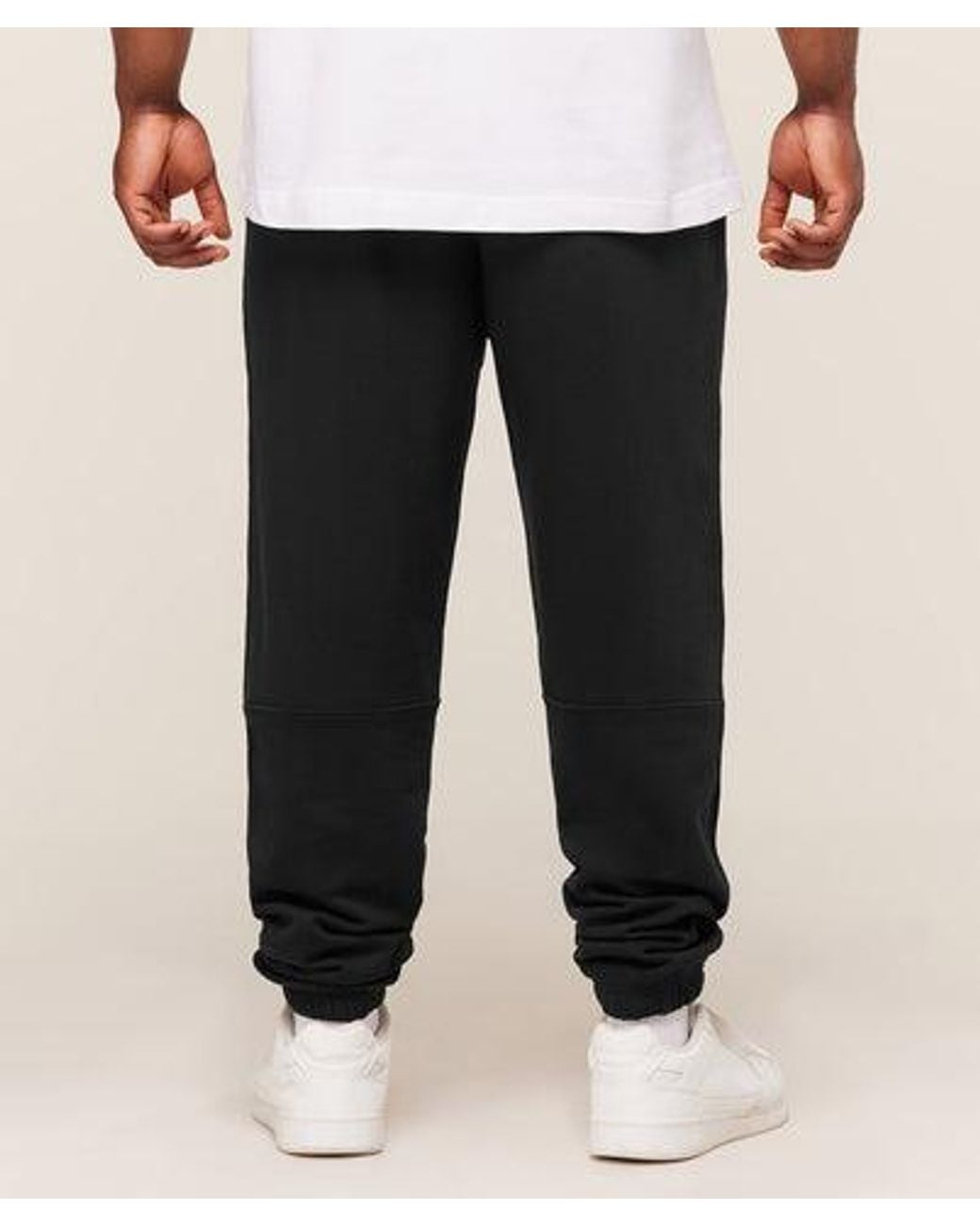 GYMSHARK Black Olde English Joggers for men