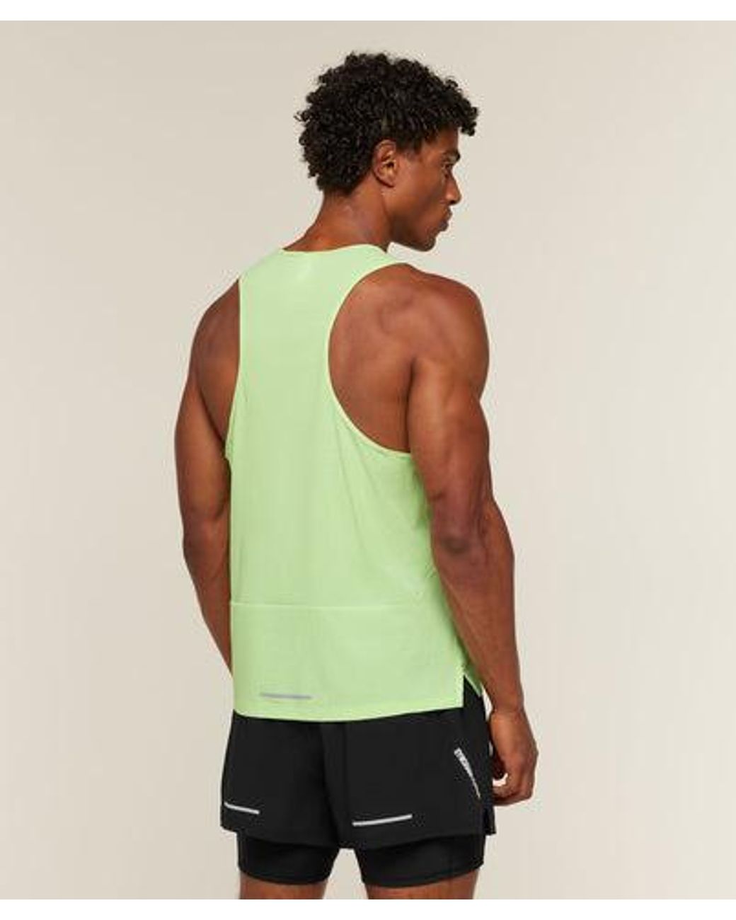 GYMSHARK Green Running Tank for men