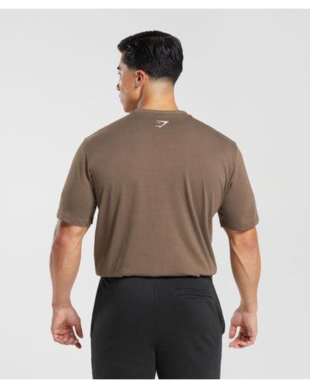 GYMSHARK Brown Lifting Club T-Shirt for men