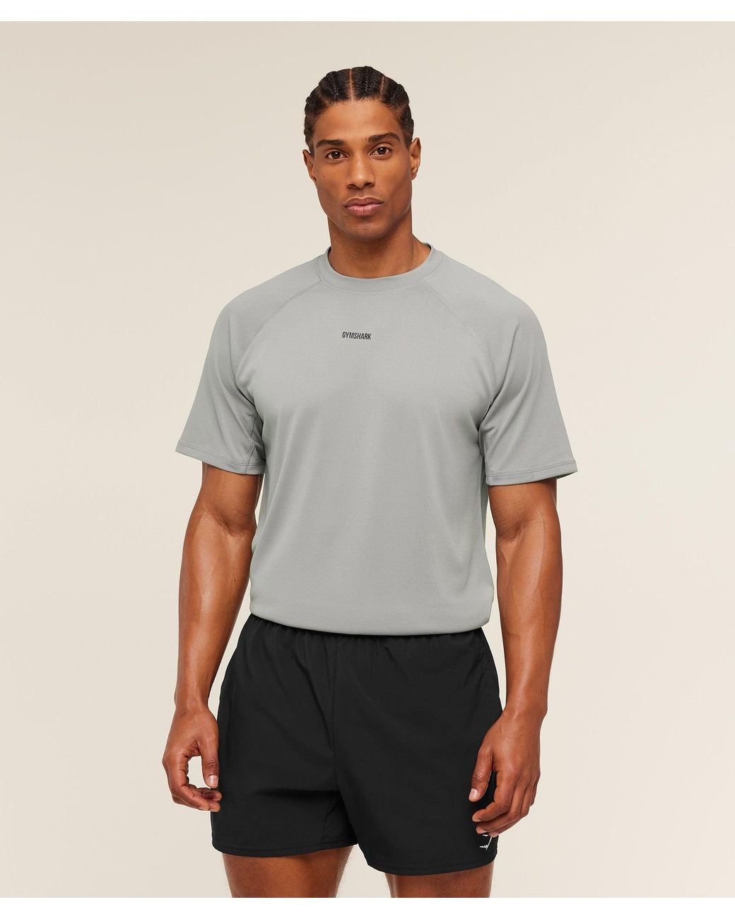 GYMSHARK Gray Train T-Shirt for men