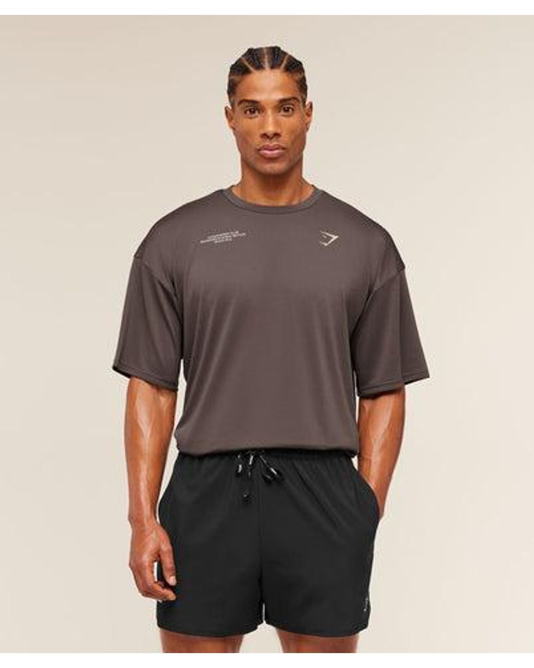 GYMSHARK Brown Conditioning Club Oversized T-Shirt for men