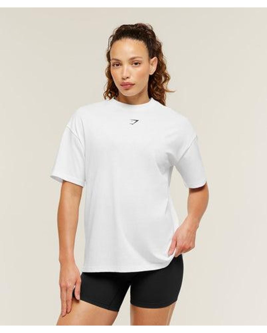 GYMSHARK White Power Oversized T-Shirt