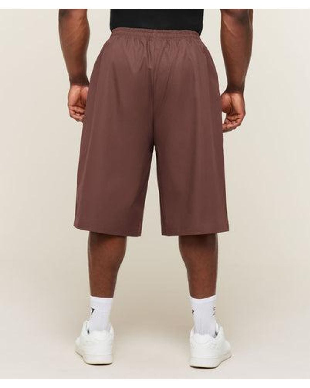GYMSHARK Brown Longline Pumper Shorts for men