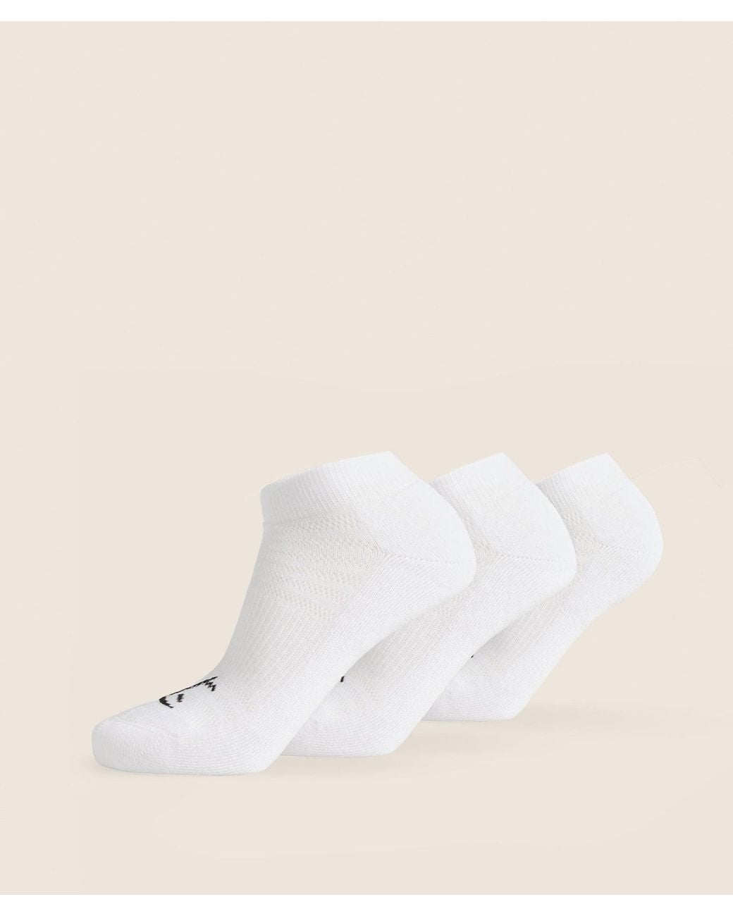GYMSHARK Natural Trainer Sock 3Pk