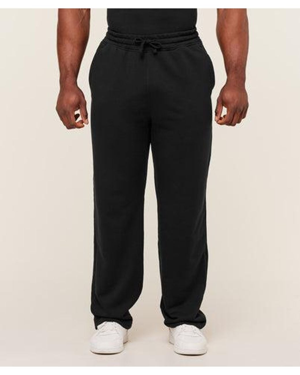 GYMSHARK Black Power Straight Leg Pant for men