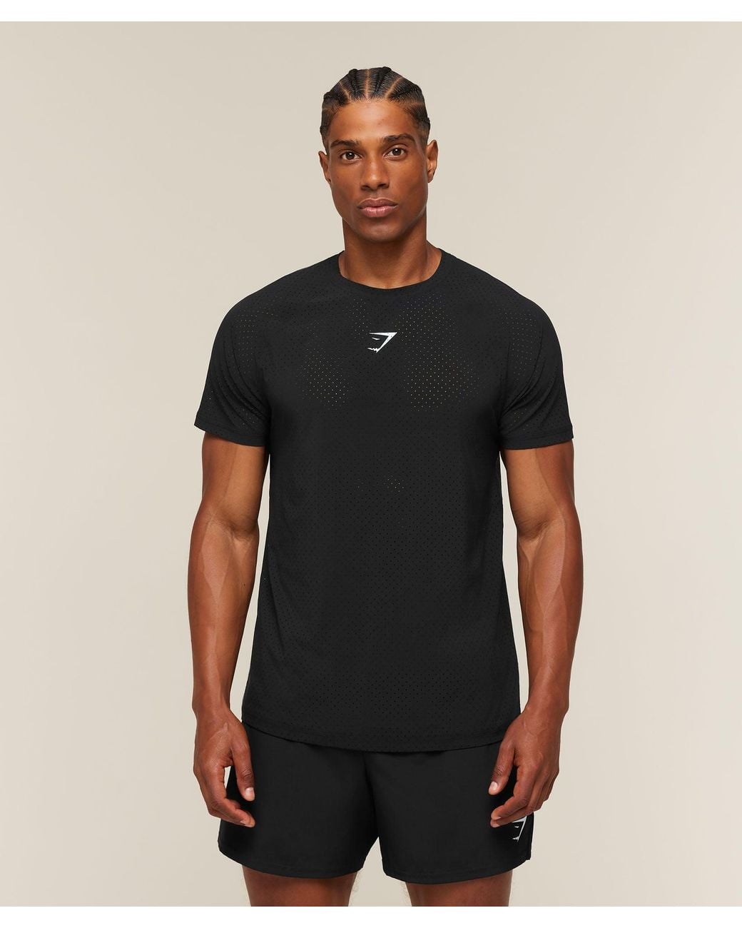GYMSHARK Black Ultra Light Performance T-Shirt for men