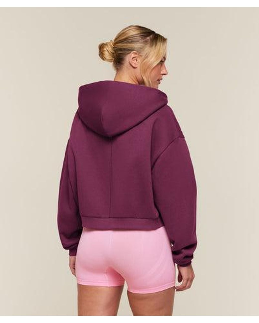 GYMSHARK Purple Cosy Luxe Zip Through Hoodie