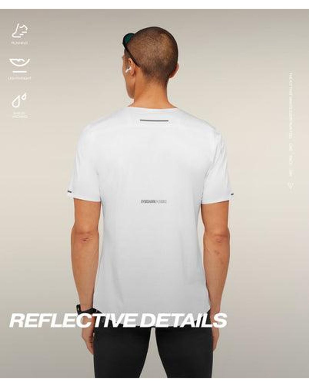 GYMSHARK White Running Elite T-Shirt for men