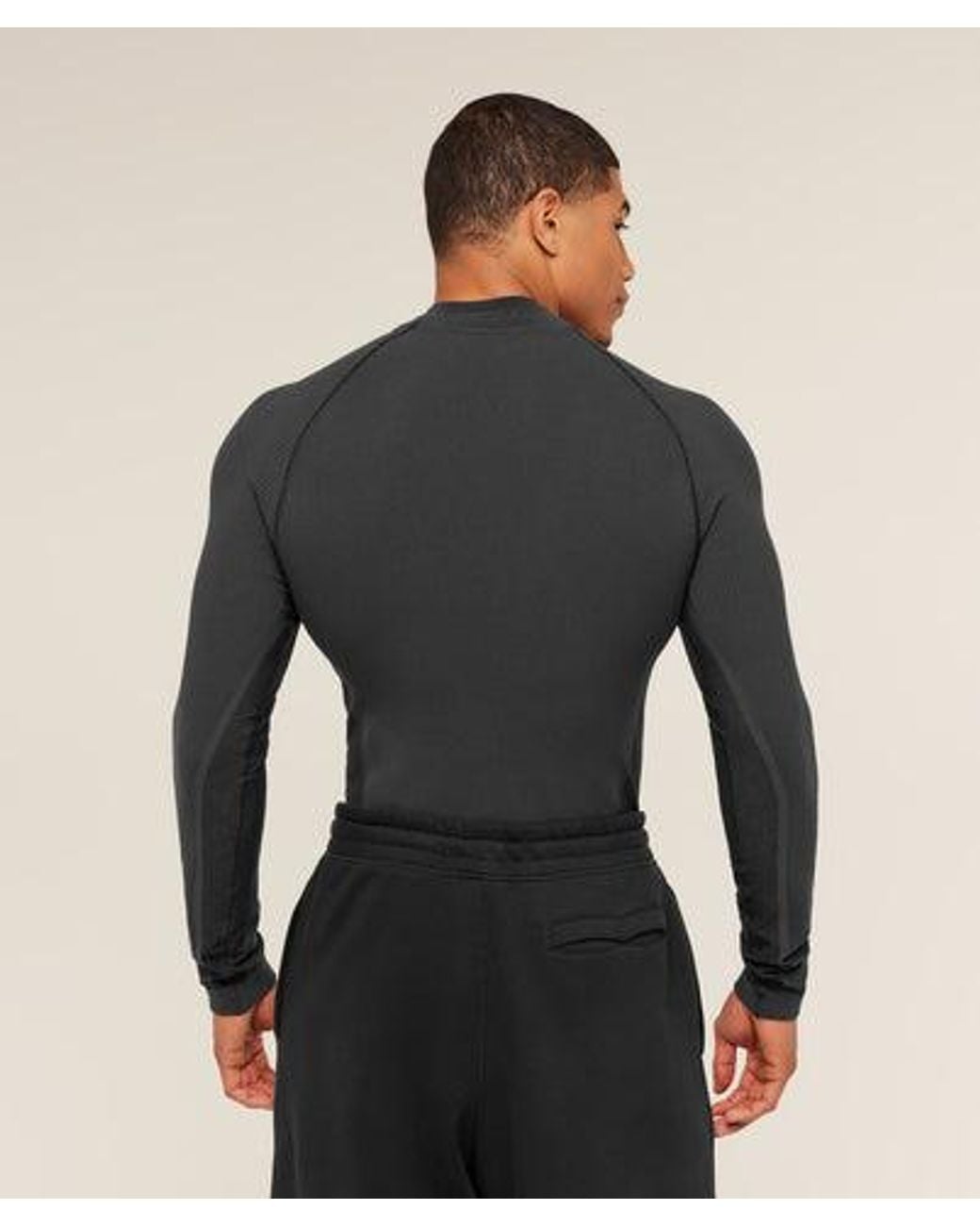 GYMSHARK Black Physique Long Sleeve T-Shirt for men